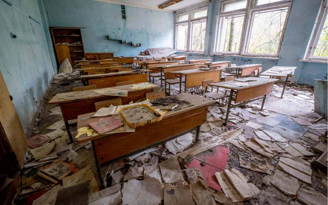 interno edificio Chernobyl