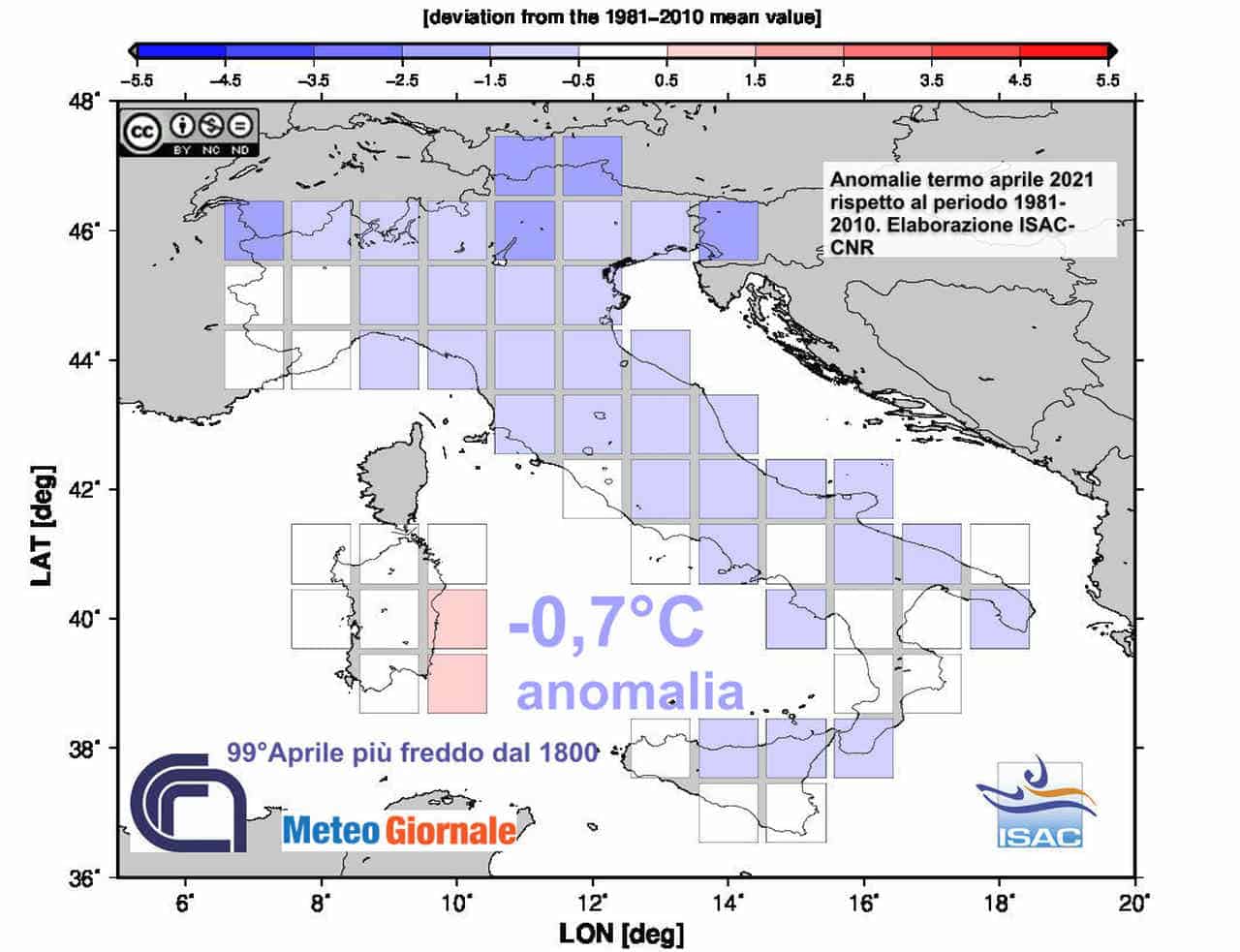 Meteo FREDDO ad Aprile sull’Italia. Ma può seguire ESTATE di CALDO eccessivo