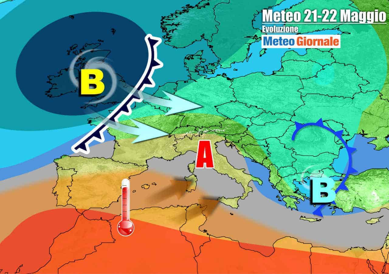 METEO Italia. Dal fresco al CALDO d’Africa: prove di inizio dell’ESTATE