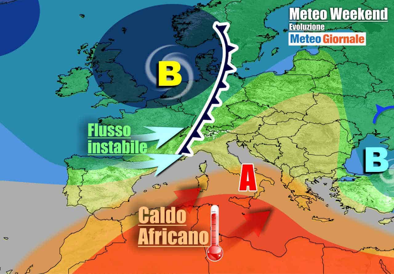 METEO Italia. Torna il CALDO nel weekend, ma anche FORTI TEMPORALI