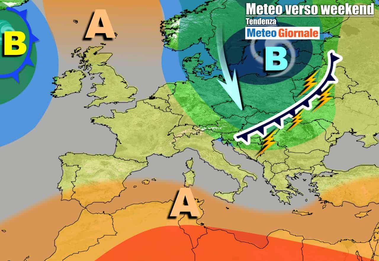 METEO 7 Giorni. Nel weekend Italia nel mirino di nuovi temporali