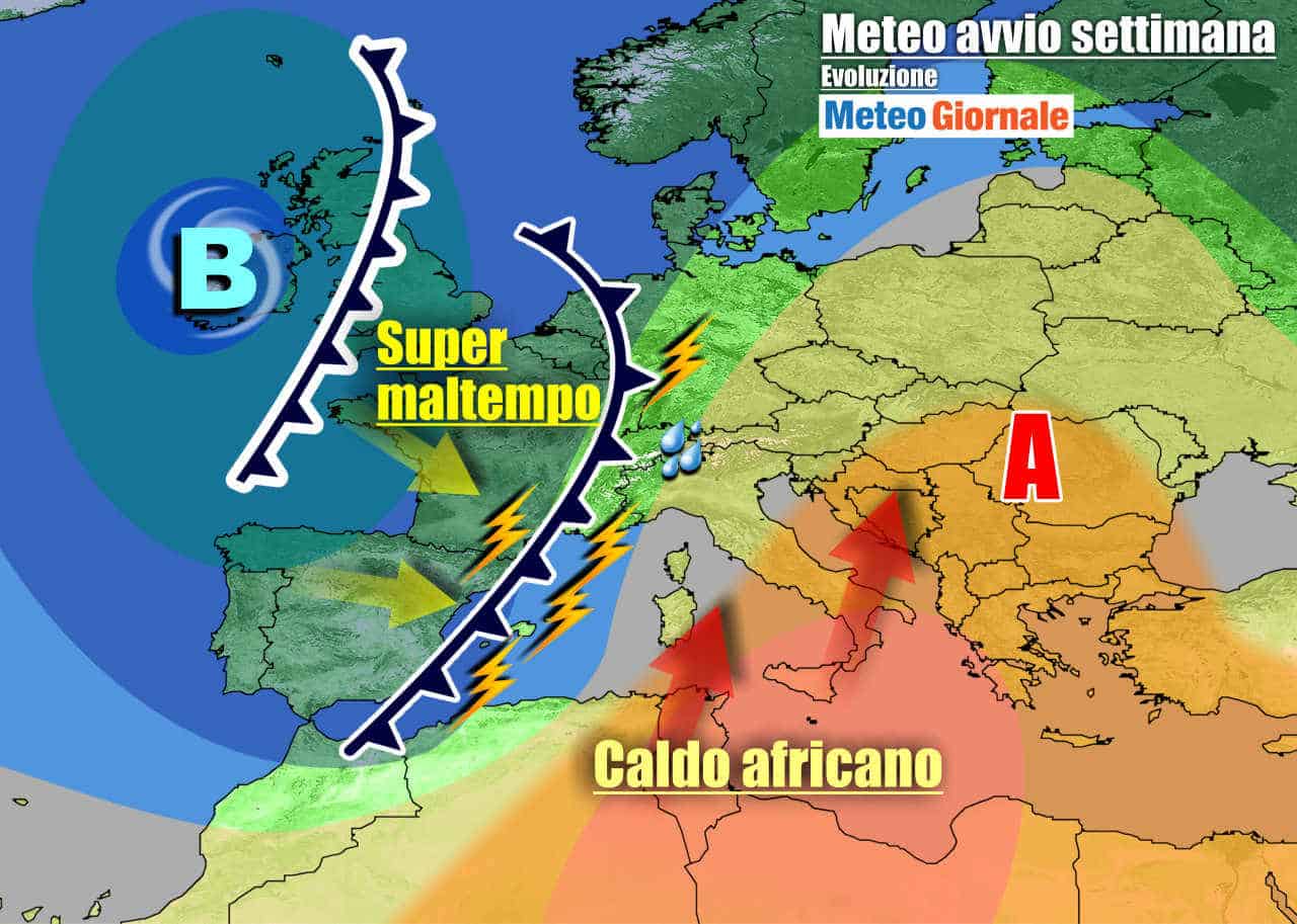 METEO Italia. Breve parentesi di caldo, ma da lunedì maltempo con nubifragi