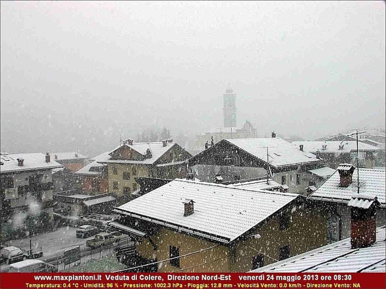 FREDDO e NEVE insoliti a fine maggio, può davvero succedere