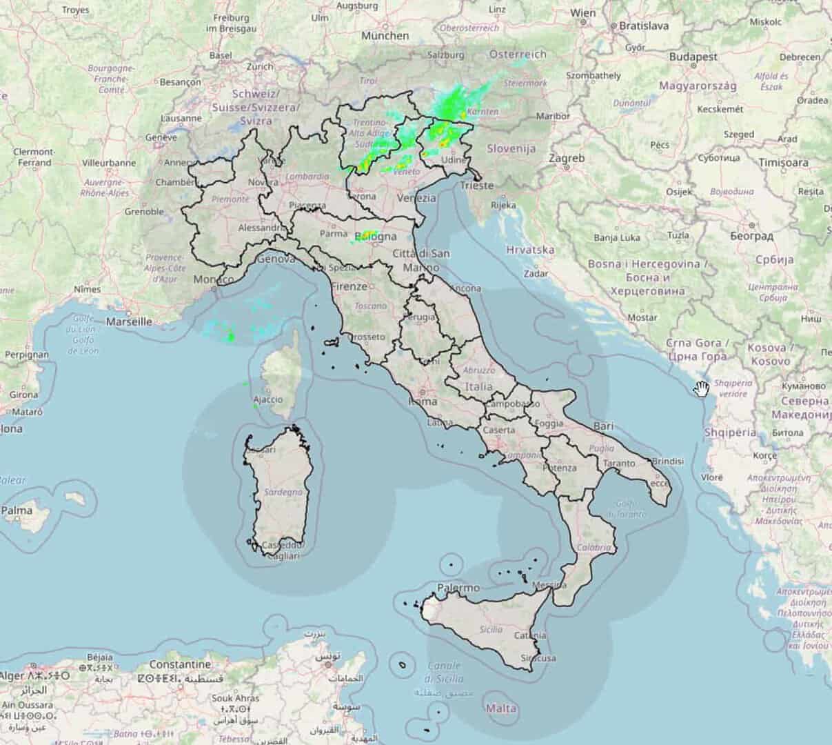 Meteo prossime ore: Triveneto ed Emilia, rischio temporali ed anche grandine