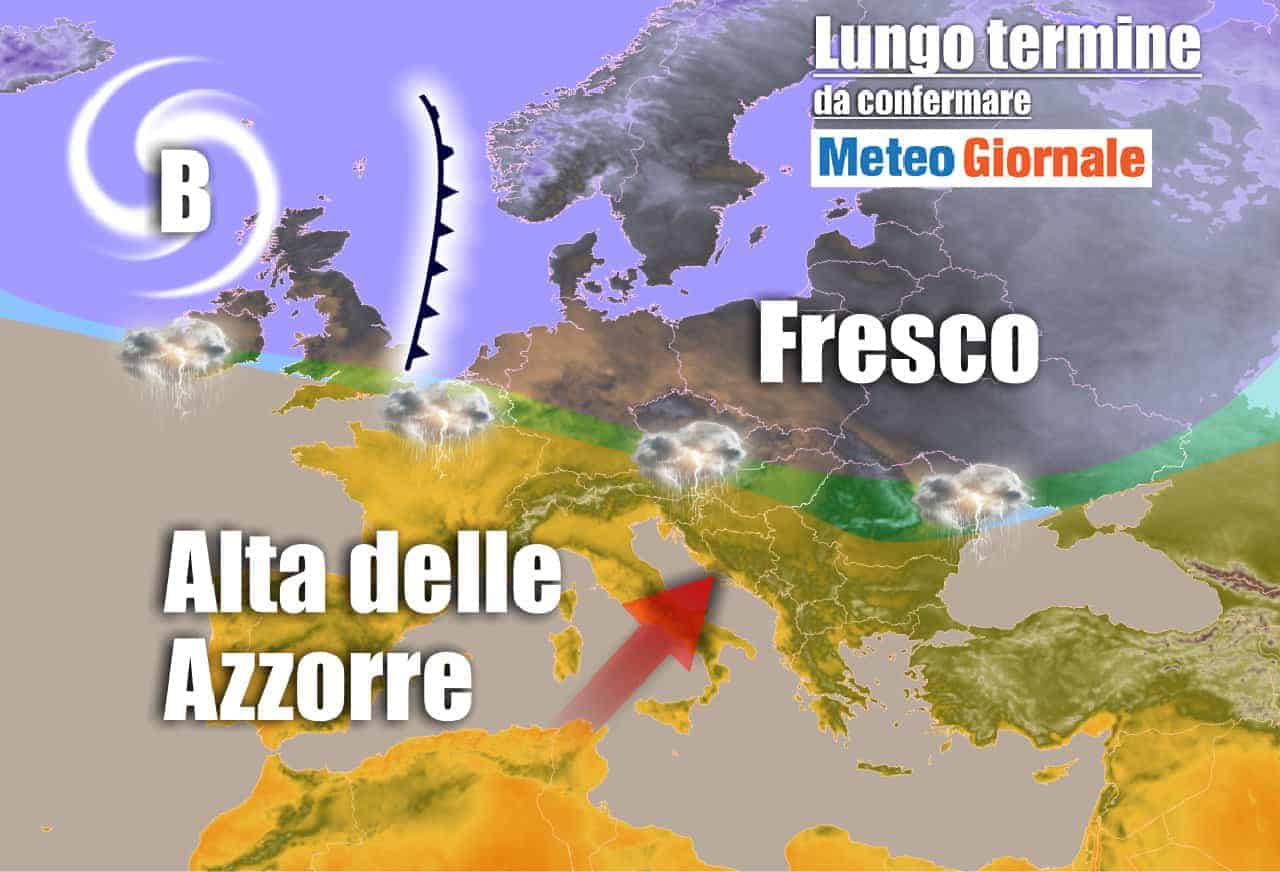 METEO Italia al 22 giugno: arriverà l’Anticiclone delle Azzorre