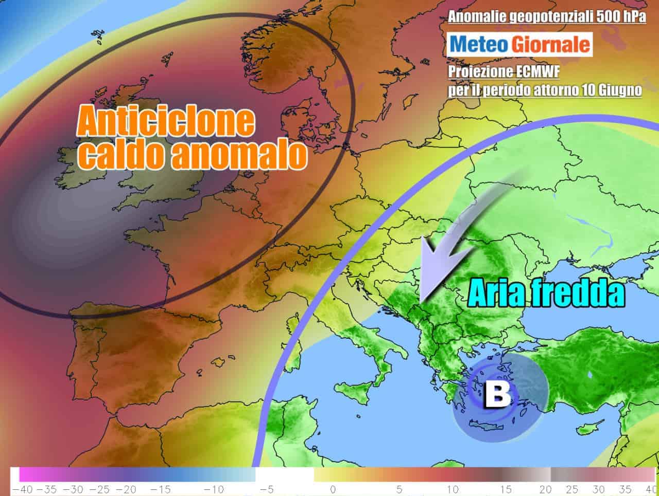 METEO: Europa capovolta. CALDO ANOMALO a nord, record in Lapponia