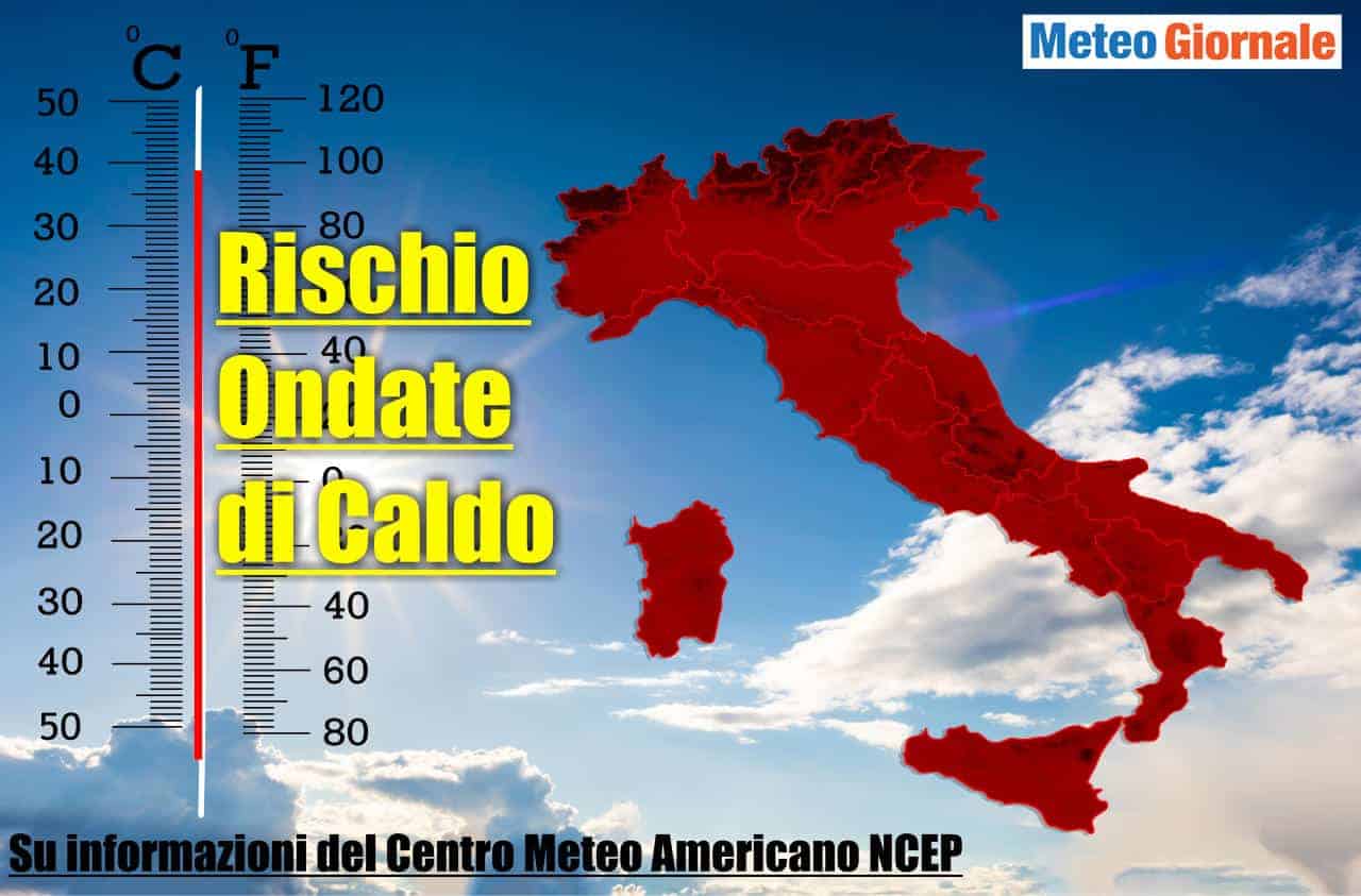 Ondate di calore secondo il Centro Meteo Americano entro metà Giugno