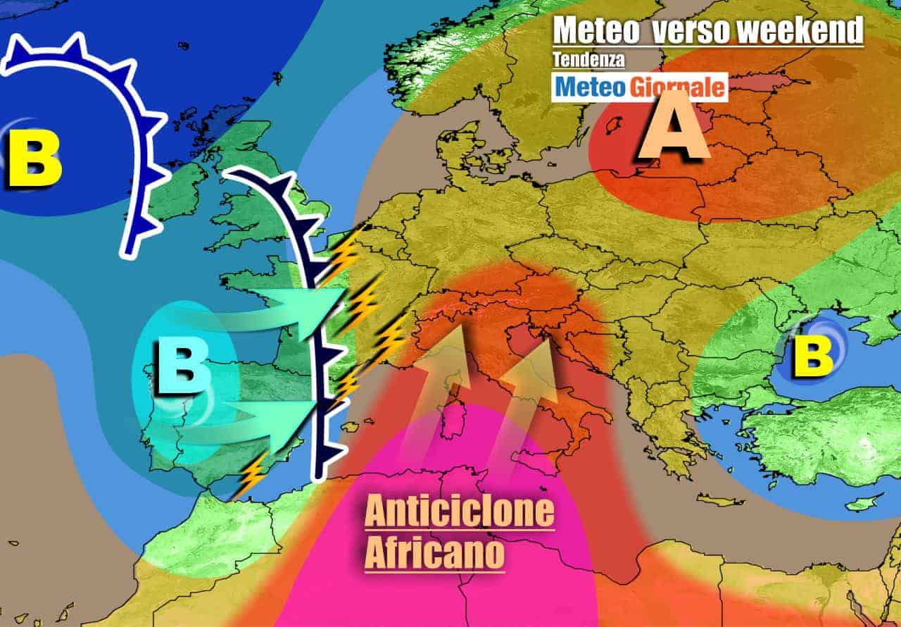 METEO Italia. Verso WEEKEND CALDISSIMO. Poi in arrivo TEMPORALI e GRANDINE