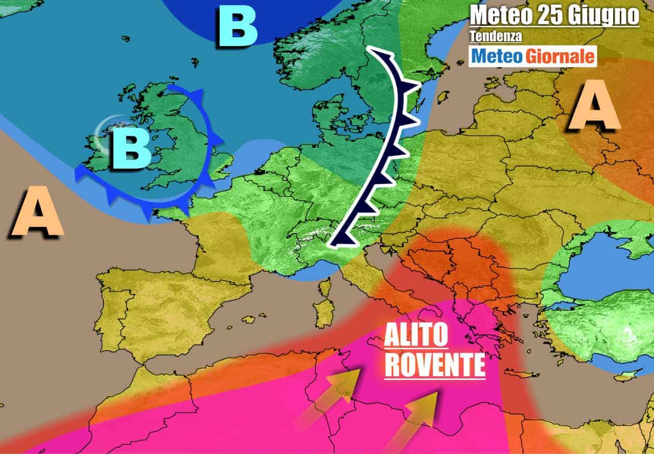 METEO Italia 7 Giorni. CALDO ancora infernale, ma si va verso MINI TREGUA