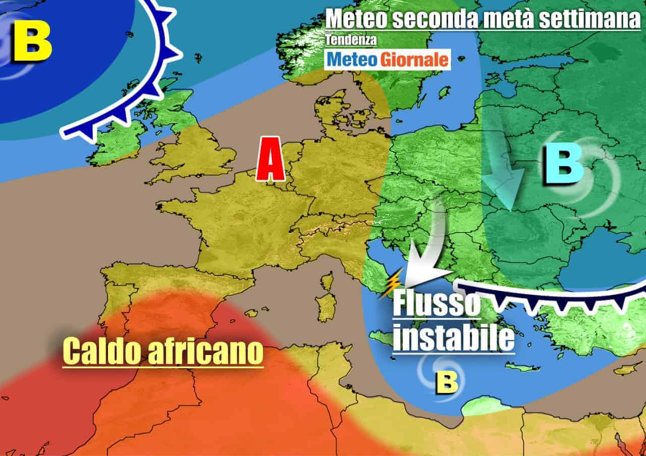 METEO Italia. ACQUAZZONI e TEMPORALI, ma graduale arrivo dell’anticiclone