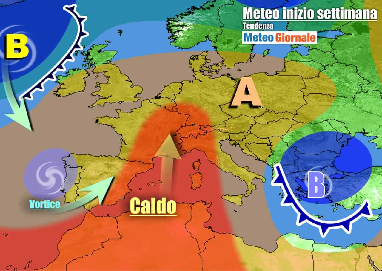 METEO Italia. CALDO ovunque sin verso metà settimana, poi NOVITÀ in arrivo
