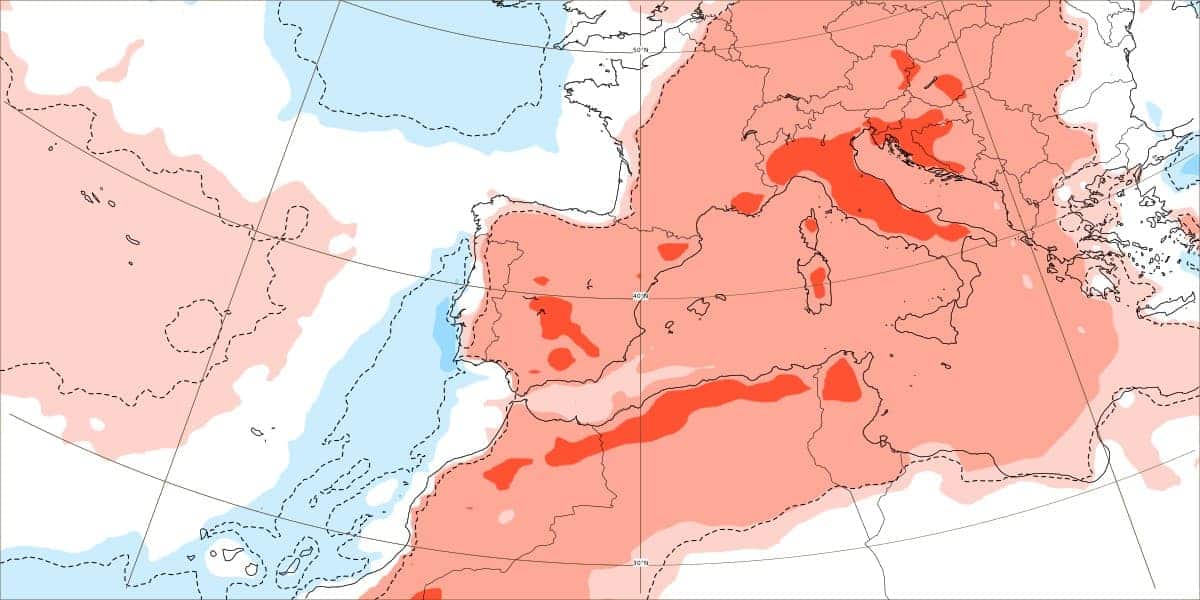 Lunghissimo termine prospettato dal Centro Meteo Europeo. L'Italia potrebbe patire di altissime temperature a lungo.