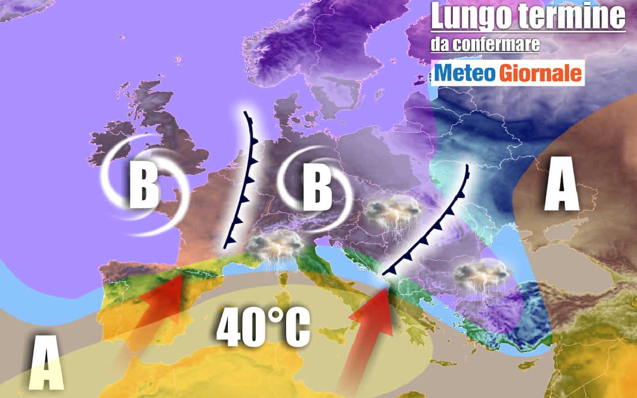 METEO Italia al 18 luglio: CALDISSIMO, temporali al Nord