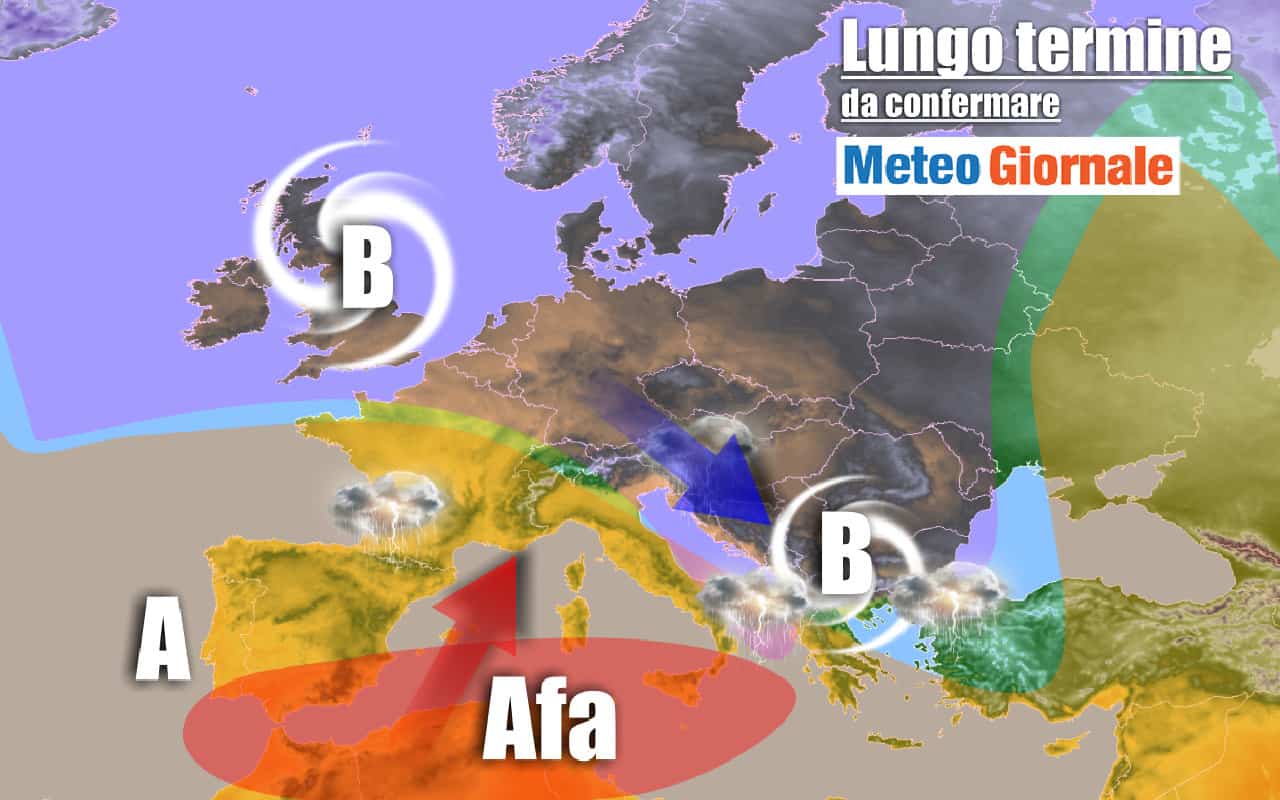 METEO Italia al 25 Luglio: crollo termico, Grandine e Temporali, poi molto Caldo