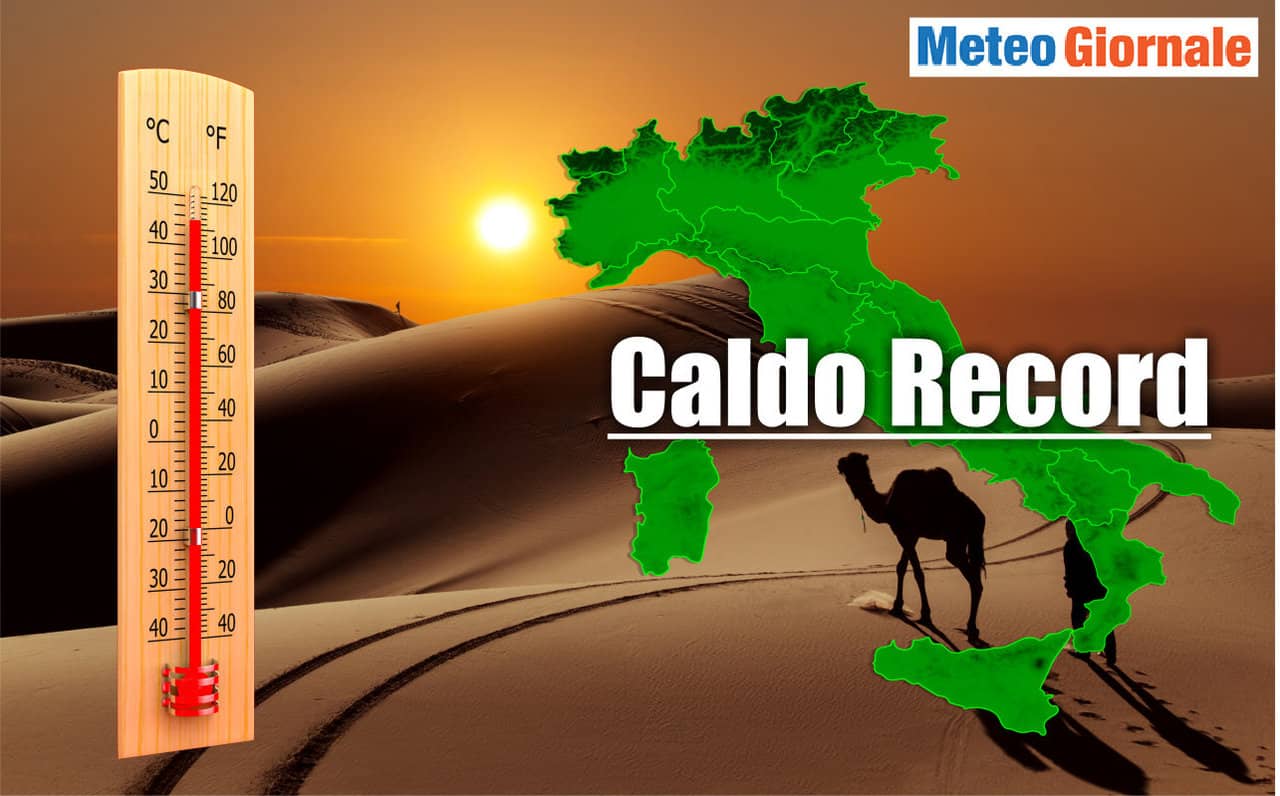 meteo con caldo record in italia