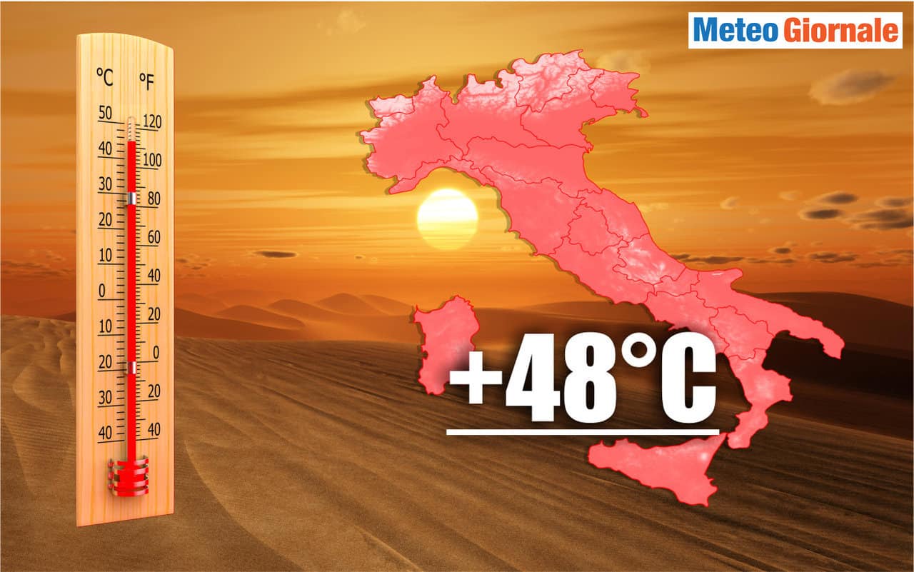 meteo con ondata di caldo record
