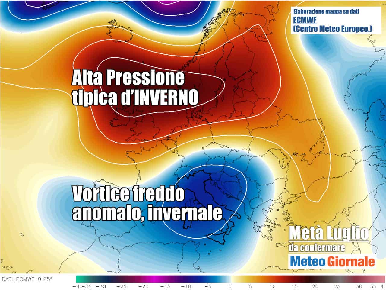 meteo stop estate con anomalie pesantissime