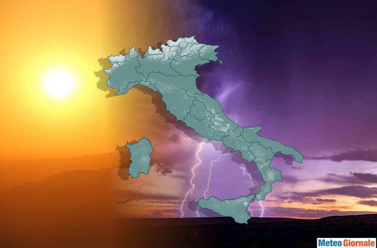 Caldo africano e temporali torneranno a contendersi l'Italia