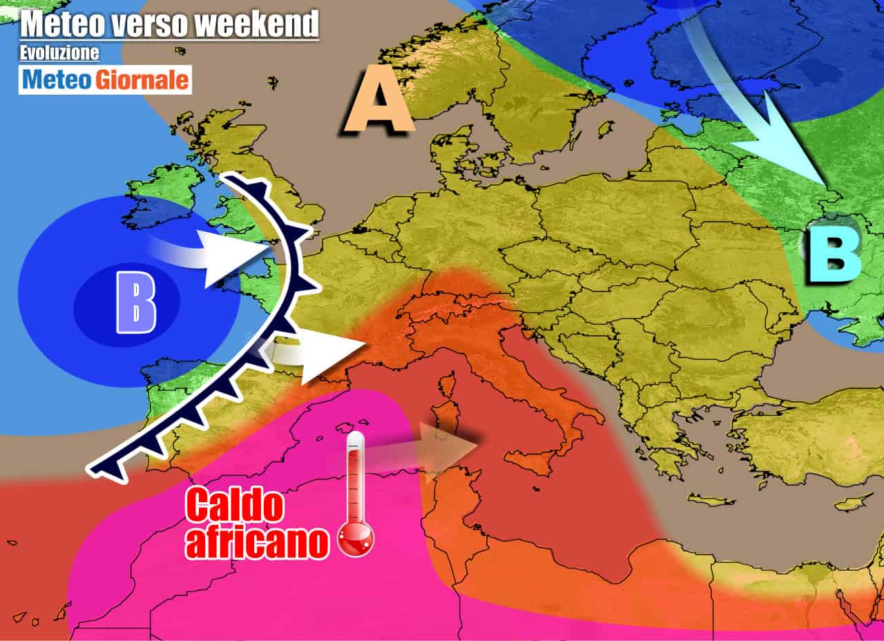 METEO 7 Giorni, avremo CALDO INFERNALE, ma anche qualche VIOLENTO TEMPORALE
