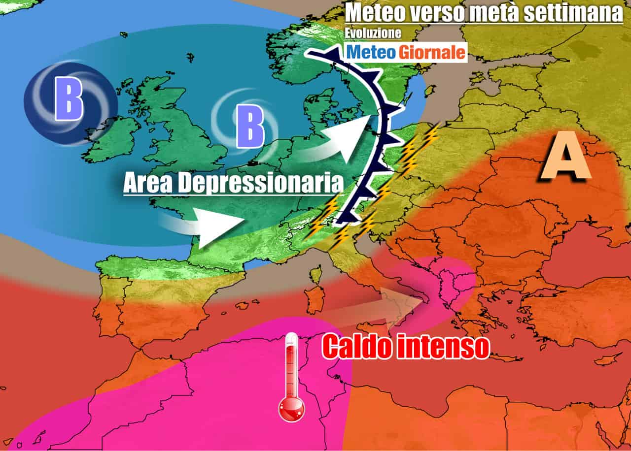 METEO 7 Giorni. Italia tra CANICOLA e FORTI TEMPORALI, fase di stallo