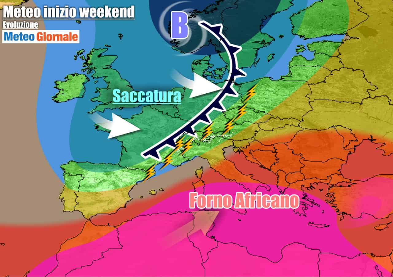 Italia di nuovo divisa in due nel weekend
