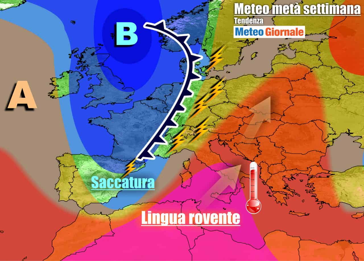 METEO ITALIA 7 Giorni. Riecco il CALDO AFRICANO, qualche TEMPORALE al Nord