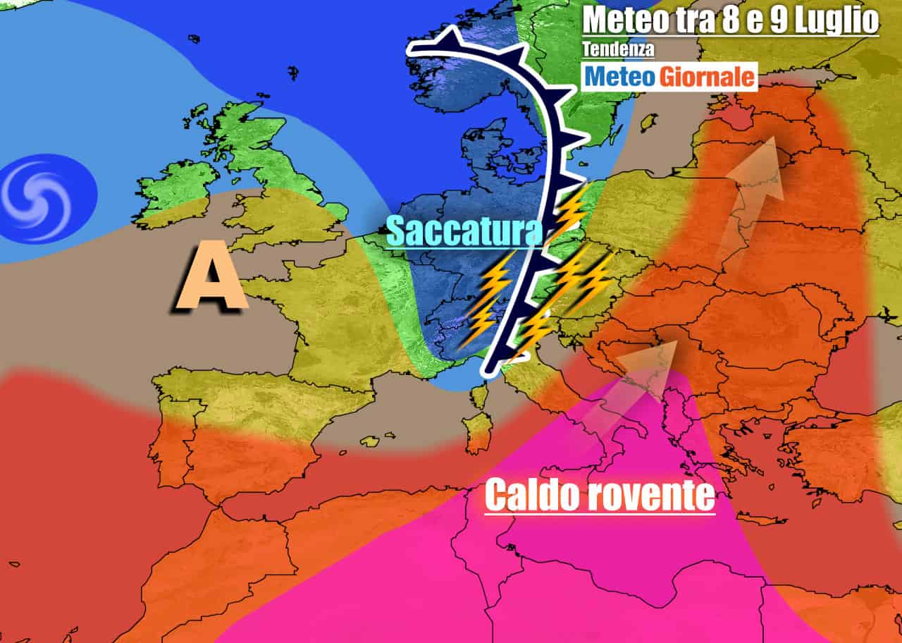 METEO ITALIA 7 Giorni. GRANDE CALDO, ma arrivano TEMPORALI e poi REFRIGERIO