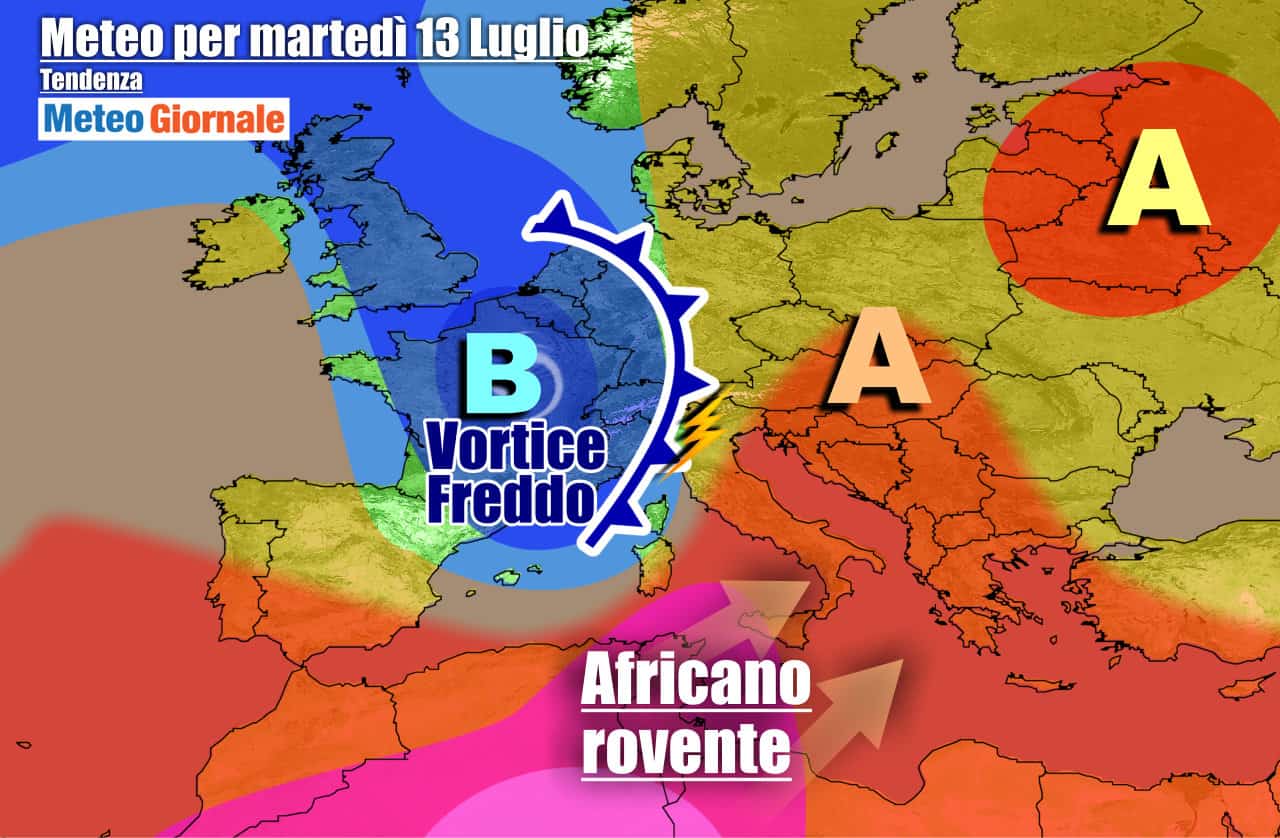 METEO ITALIA 7 Giorni. CRISI ESTATE in arrivo, a suon di FRESCO e TEMPORALI