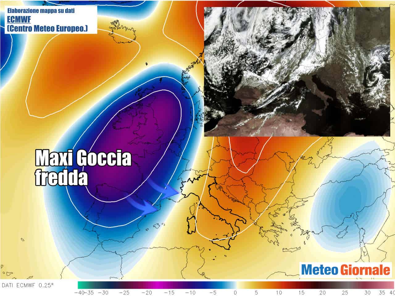 Meteo con insolita Goccia Fredda che ha attivato il CALDO in Italia, ma si SQUARCERA’ con Temporali
