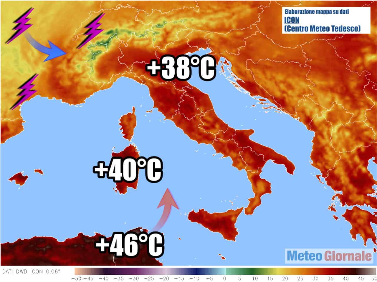 Lunedì infiammato dal Caldo intenso del Sahara. Meteo pre-Goccia Fredda