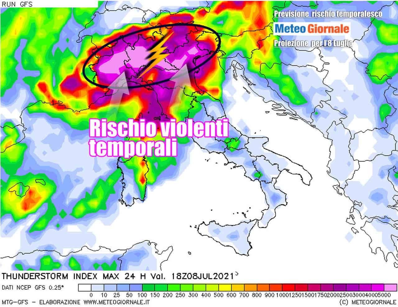 METEO, nuovi VIOLENTI TEMPORALI imminenti al Nord. Ecco le zone più colpite