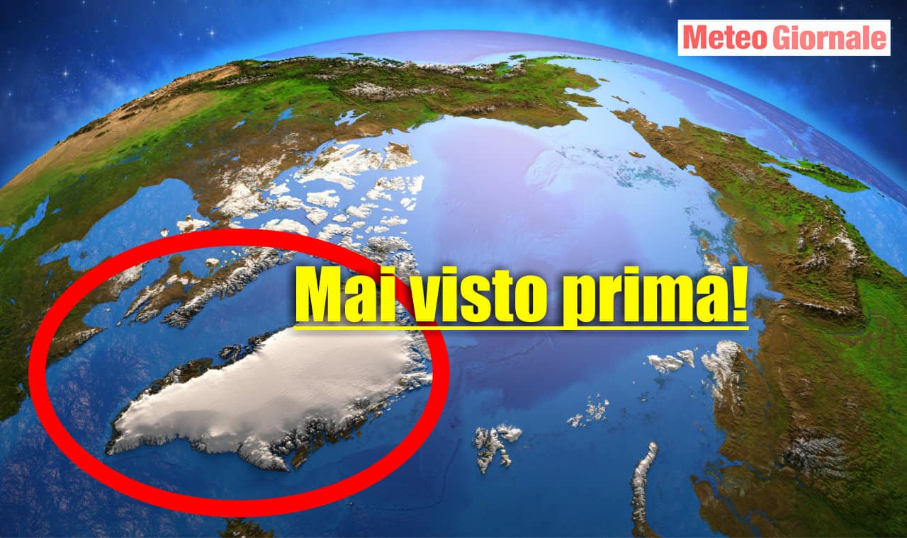 groenlandia pioggia nel ghiacciaio