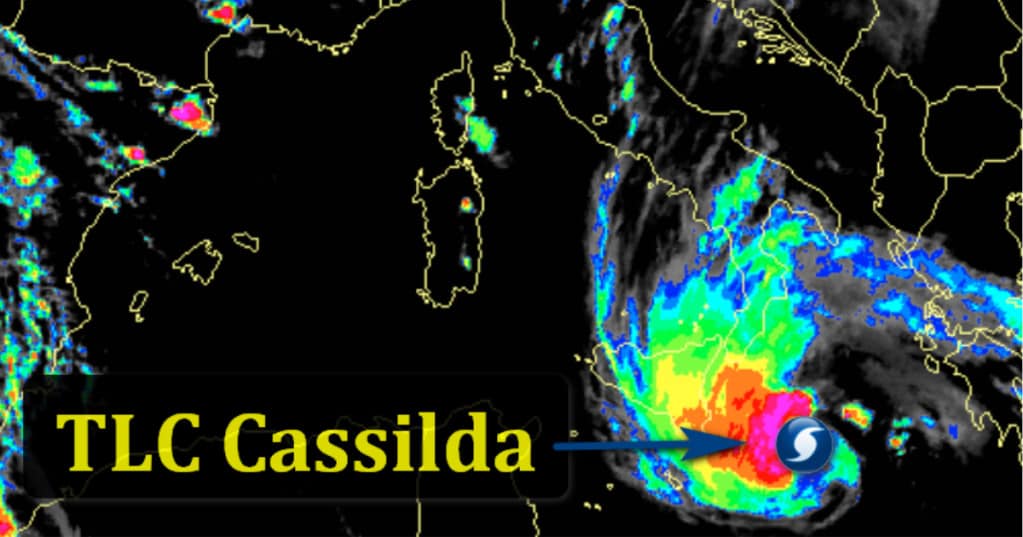 Cassilda, ciclone mediterraneo