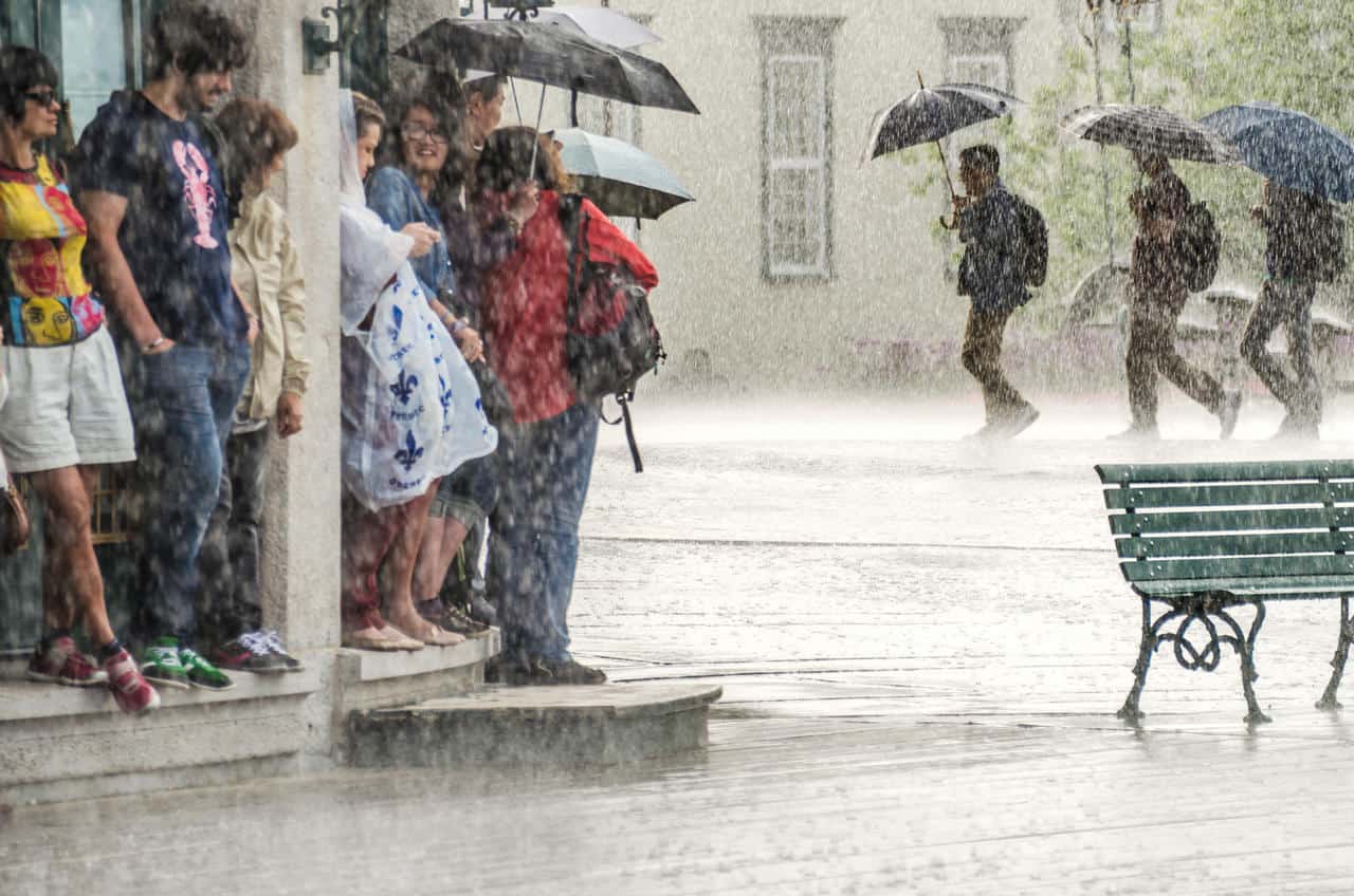 Tra i temporali del meteo avverso di fine Agosto.