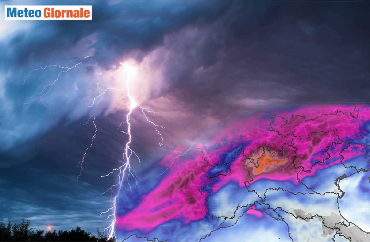 meteo avverso con maltempo nord italia