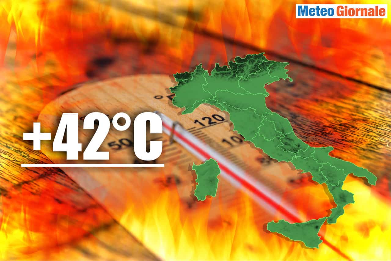 meteo caldo a oltre 40 gradi