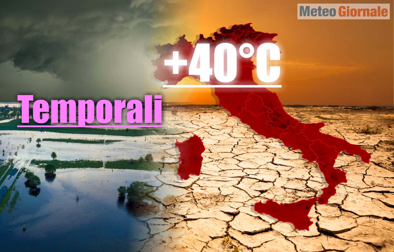 meteo con caldo record e poi refrigerio
