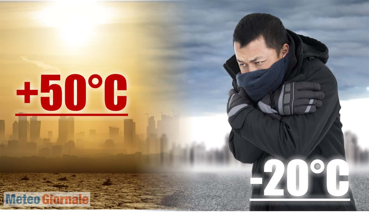 Meteo con cambiamenti climatici generano ondate di calore e di freddo record.