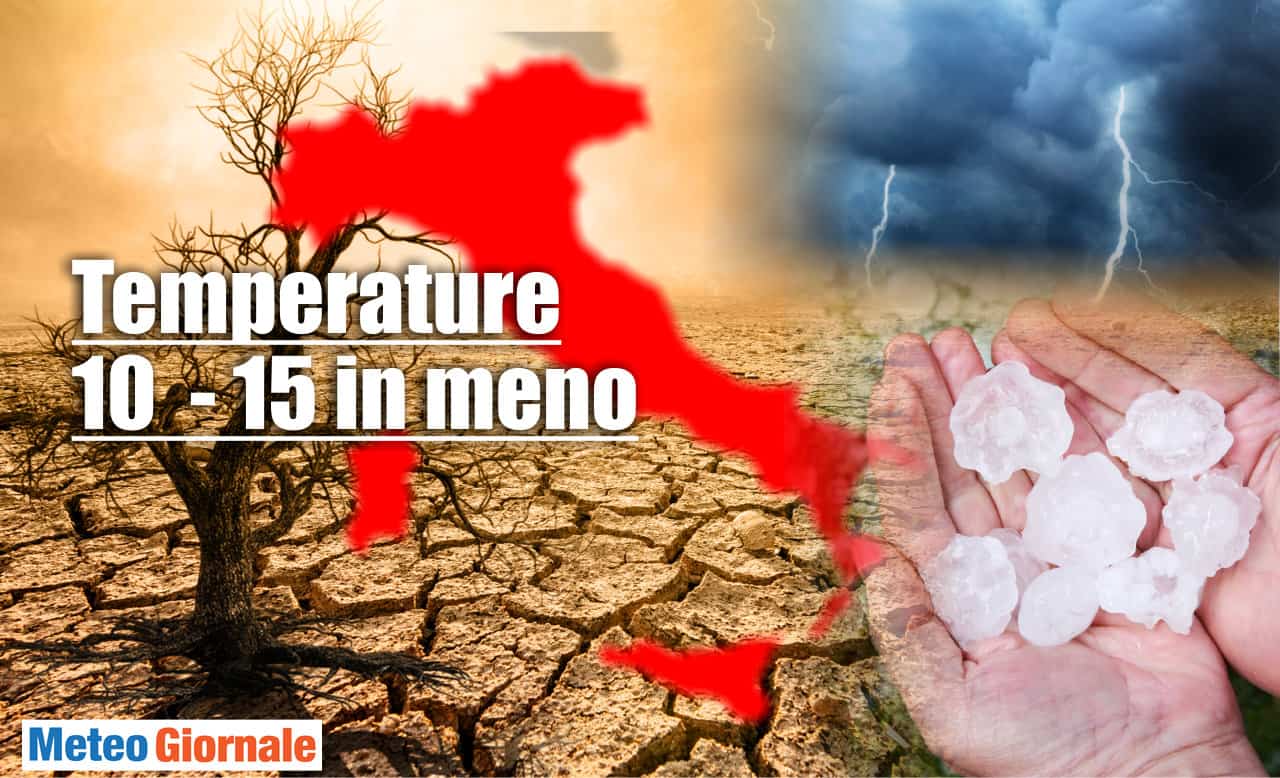 Meteo con calo termico dieci, quindici gradi