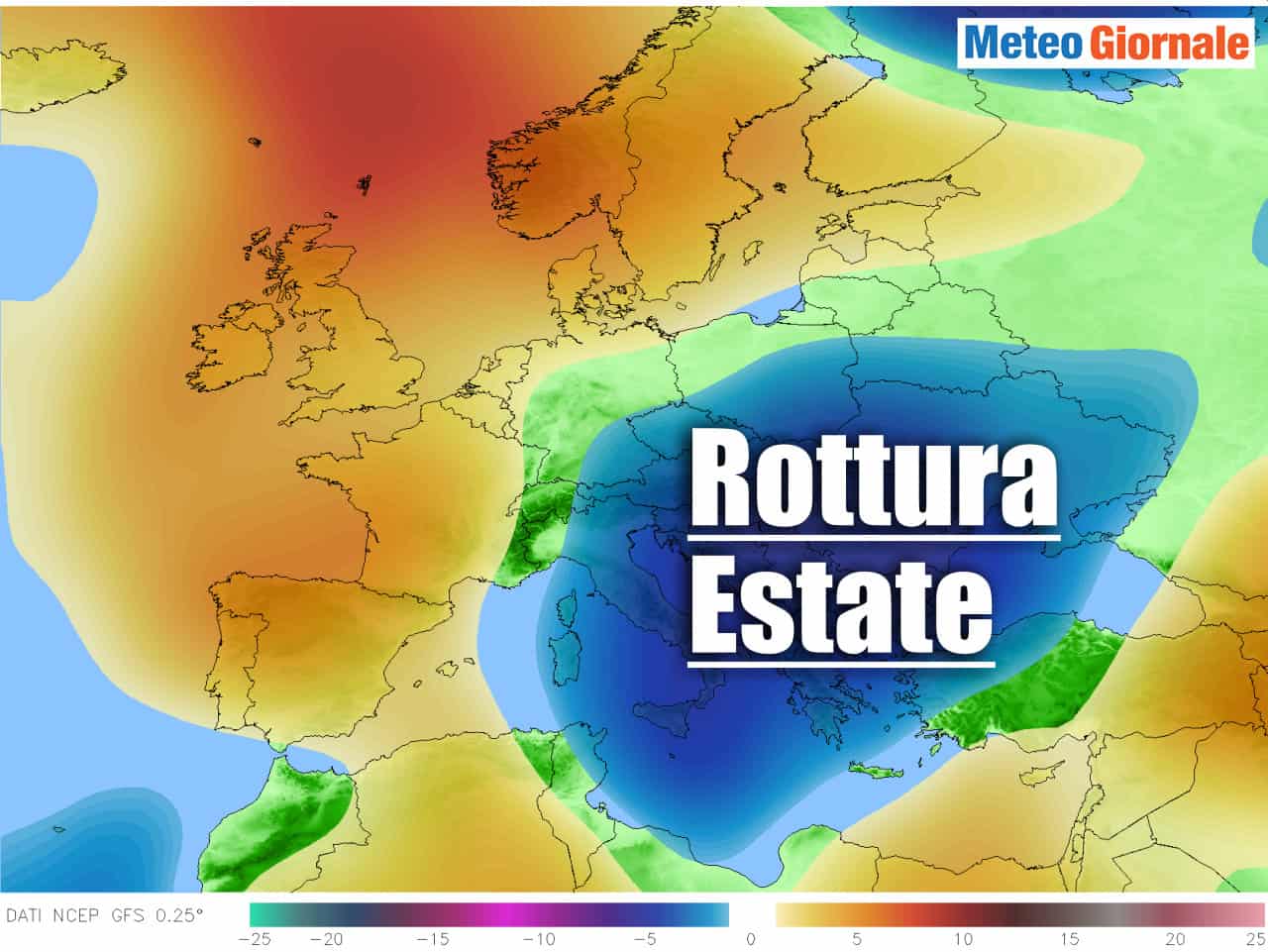 meteo con rottura estiva secondo il modello matematico americano