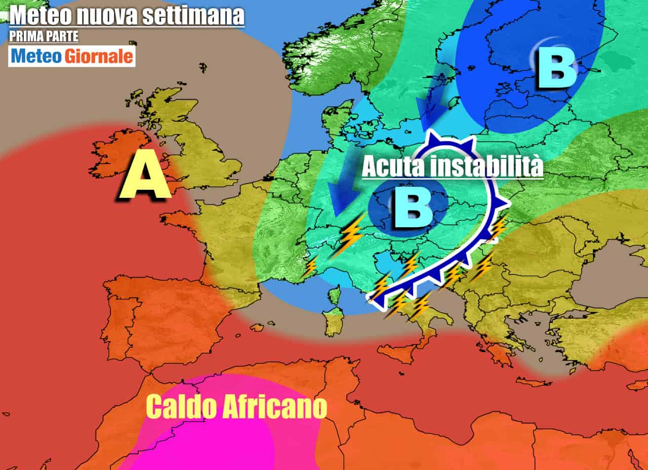 Meteo 7 giorni: ESTATE messa a dura prova da FORTI TEMPORALI e GRANDINE