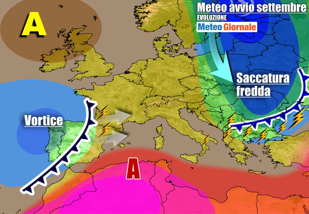 Meteo 7 giorni: dall’anticiclone al primo ASSALTO D’AUTUNNO di Settembre