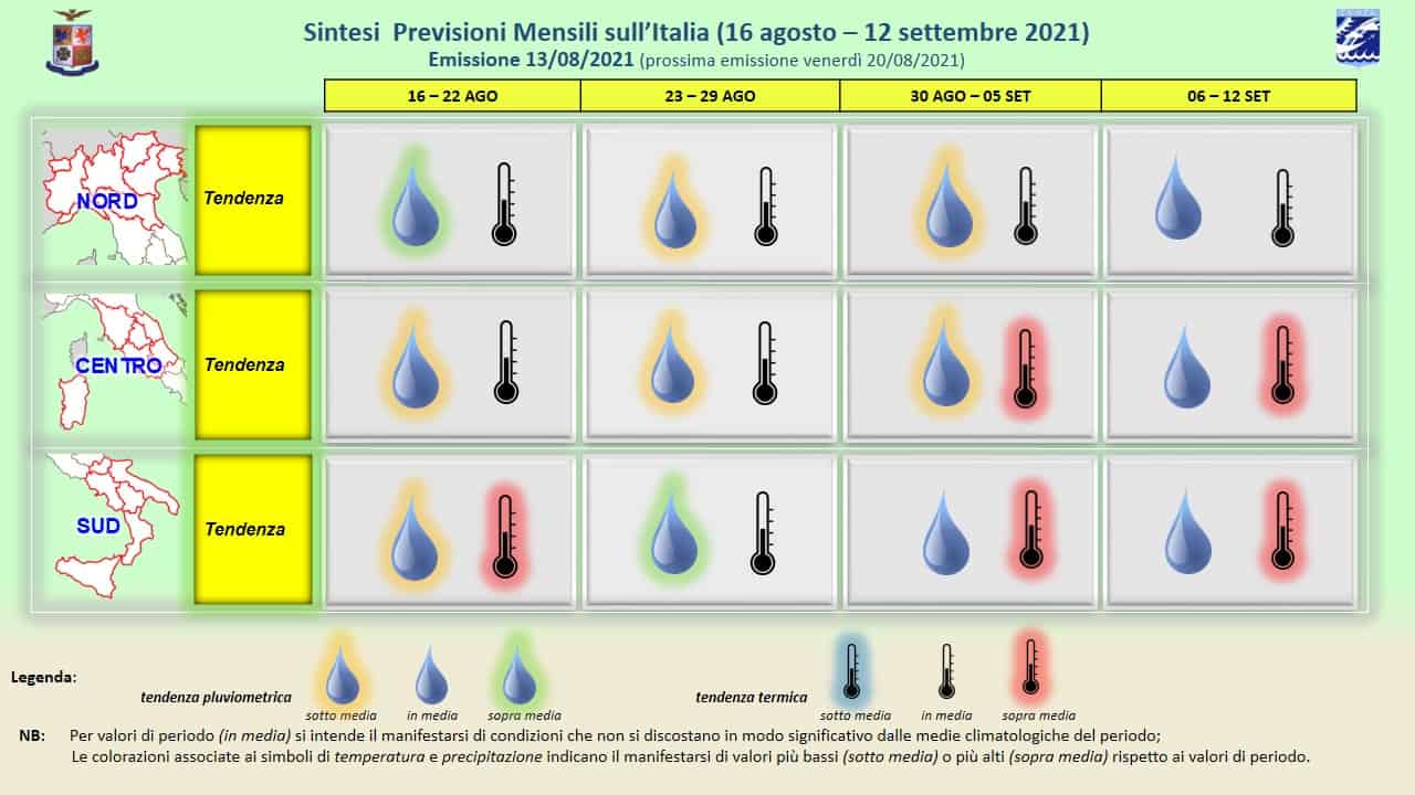 previsioni mensili 13 08 2021