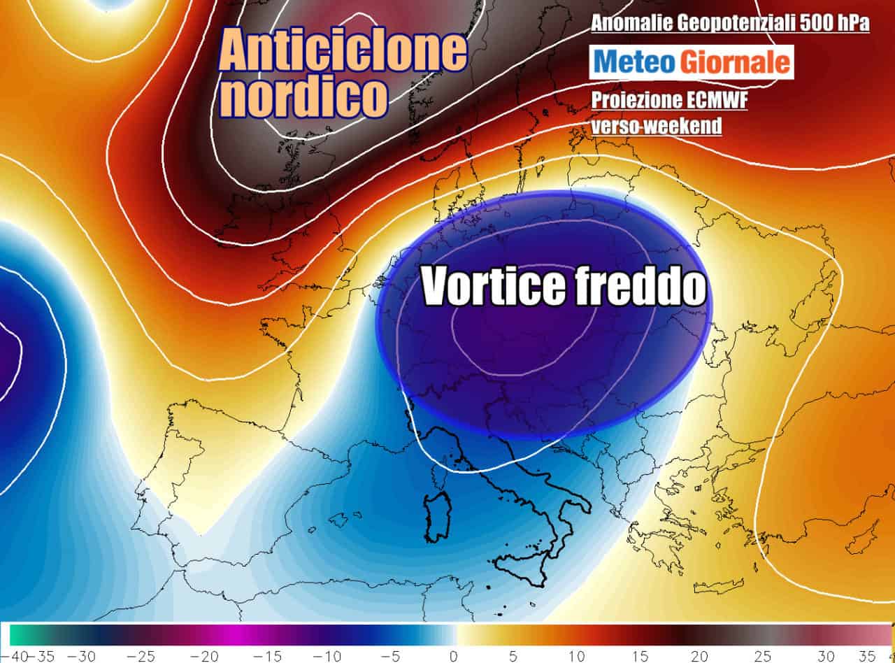 CICLONE FREDDO in rotta su ITALIA. Ecco la Spada di Damocle nel METEO d’Estata