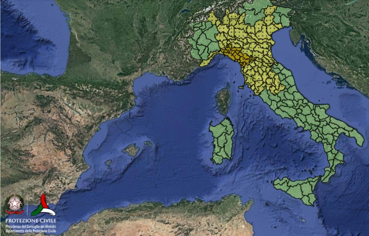 allerta meteo italia protezione civile