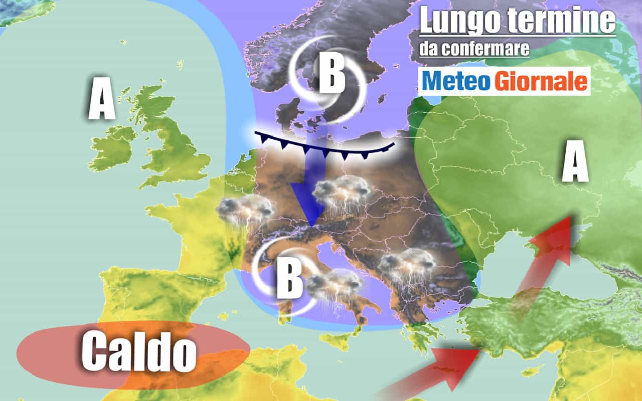 METEO Italia al 24 settembre, forti PIOGGE e FREDDO