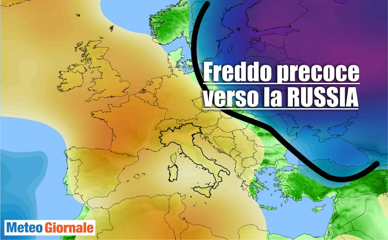 Meteo con freddo precoce in Russia. Trapasso stagionale cruento