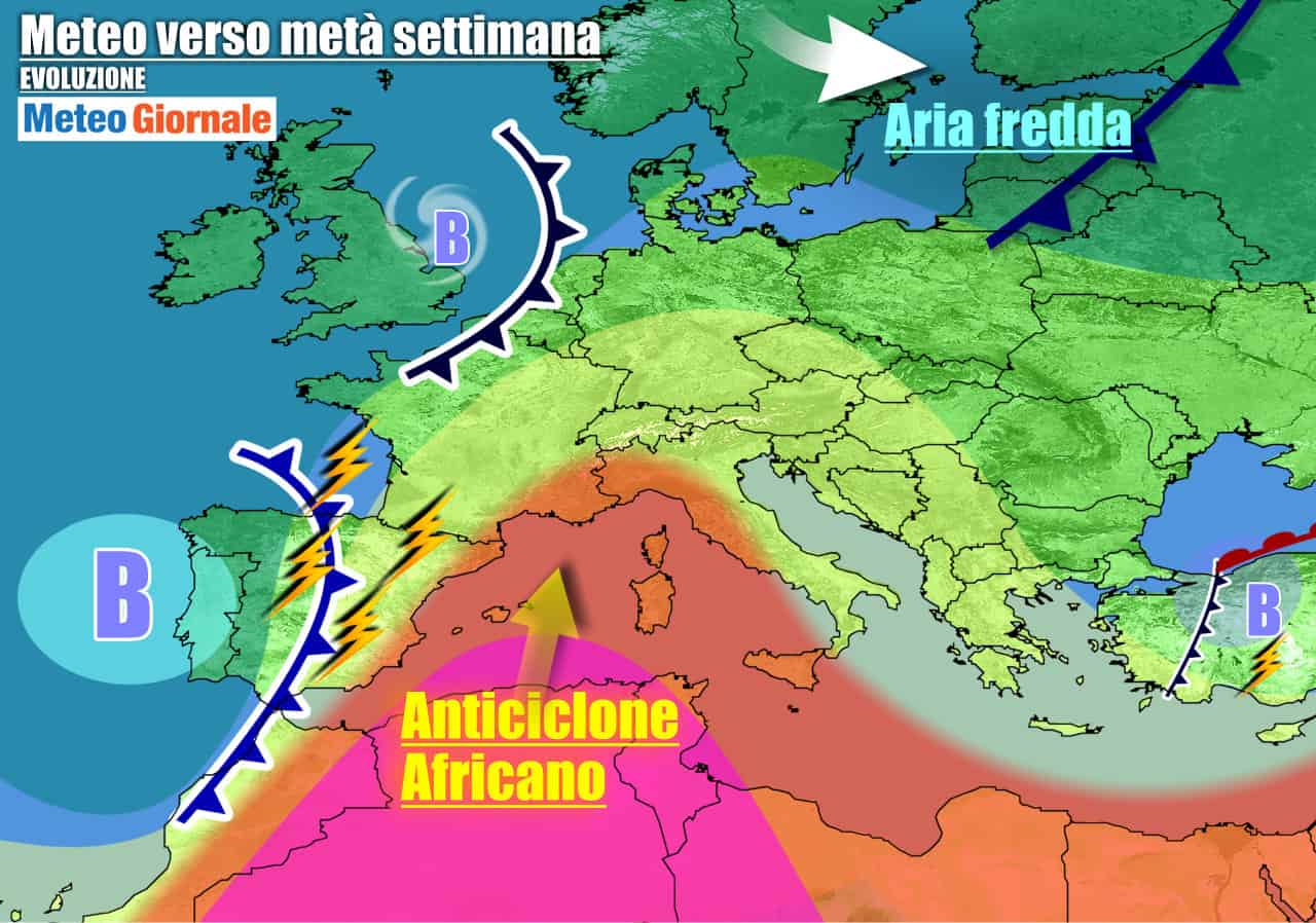 Meteo 7 giorni: riecco l’ANTICICLONE AFRICANO, ma l’autunno incombe