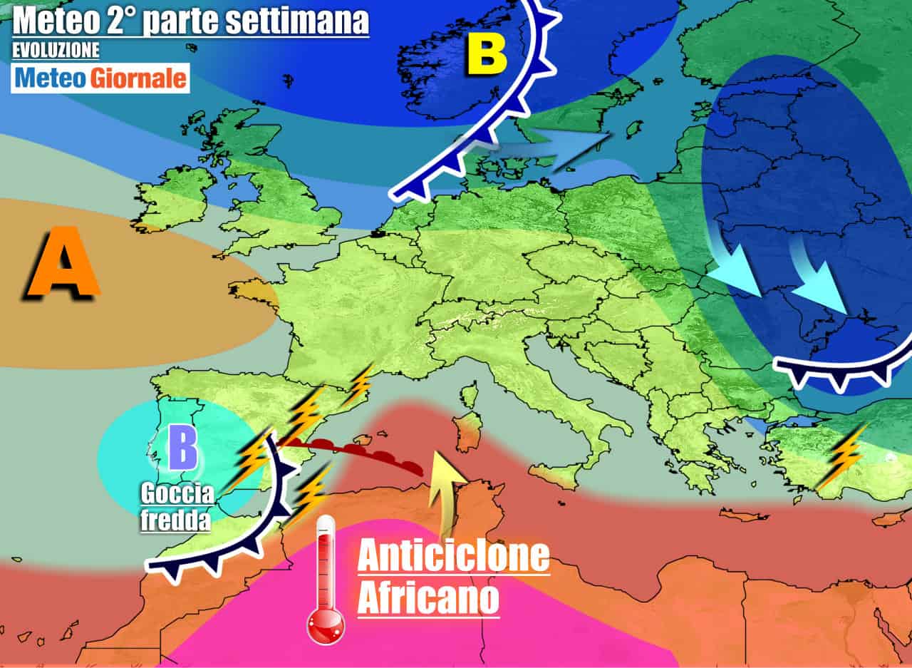 Meteo 7 giorni: ANTICICLONE in rinforzo, con colpo di coda dell’ESTATE