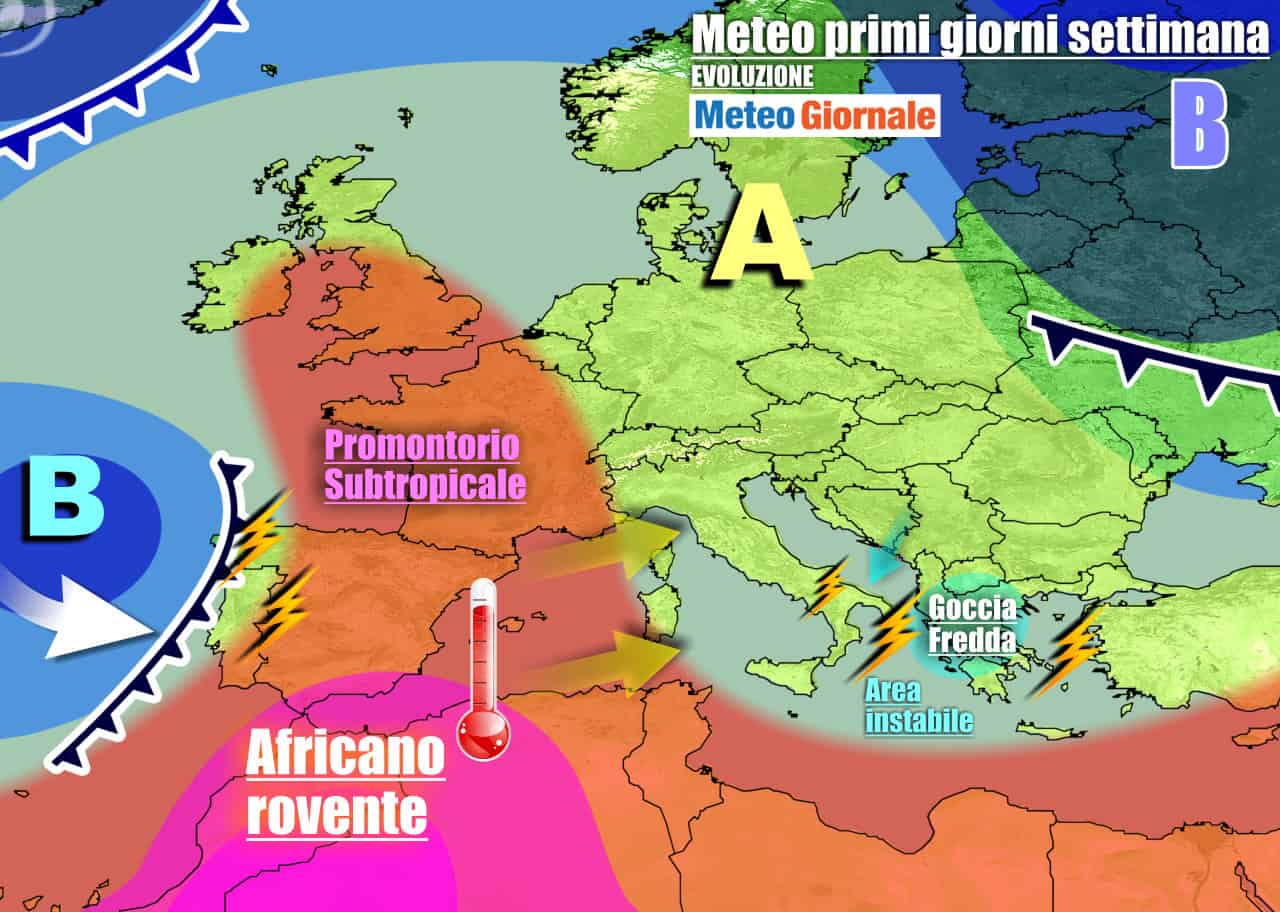 Meteo 7 giorni: torna l’ANTICICLONE con clima da tarda estate. Poi CAMBIA